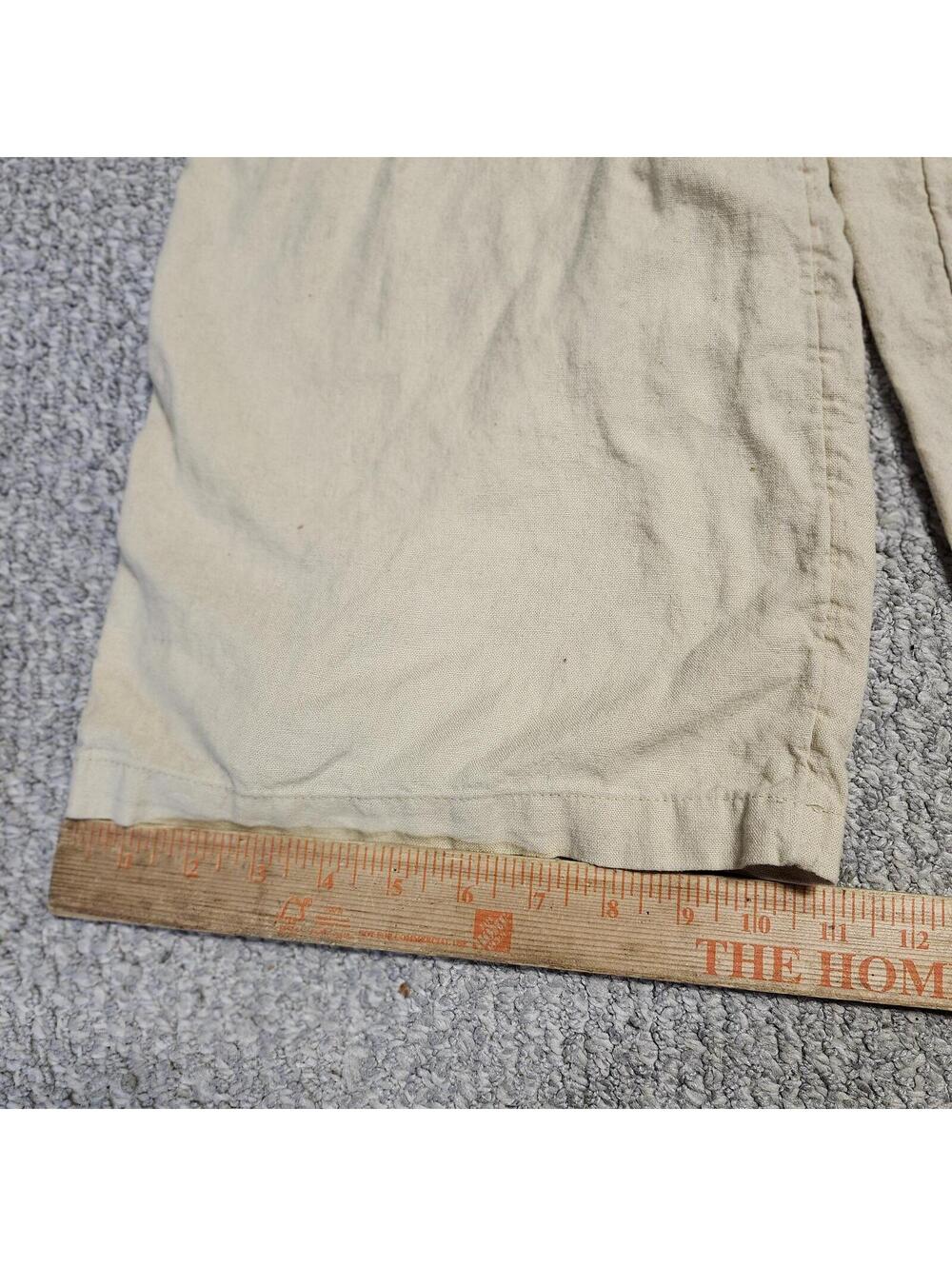 Universal Thread Beige Linen Rayon Staright Leg Jumpsuit XS - Picture 3 of 10